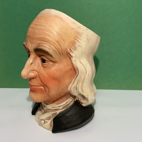 Rare! Hard To Find! HTF Enesco Benjamin Franklin Head Vase! - Picture 3 of 10